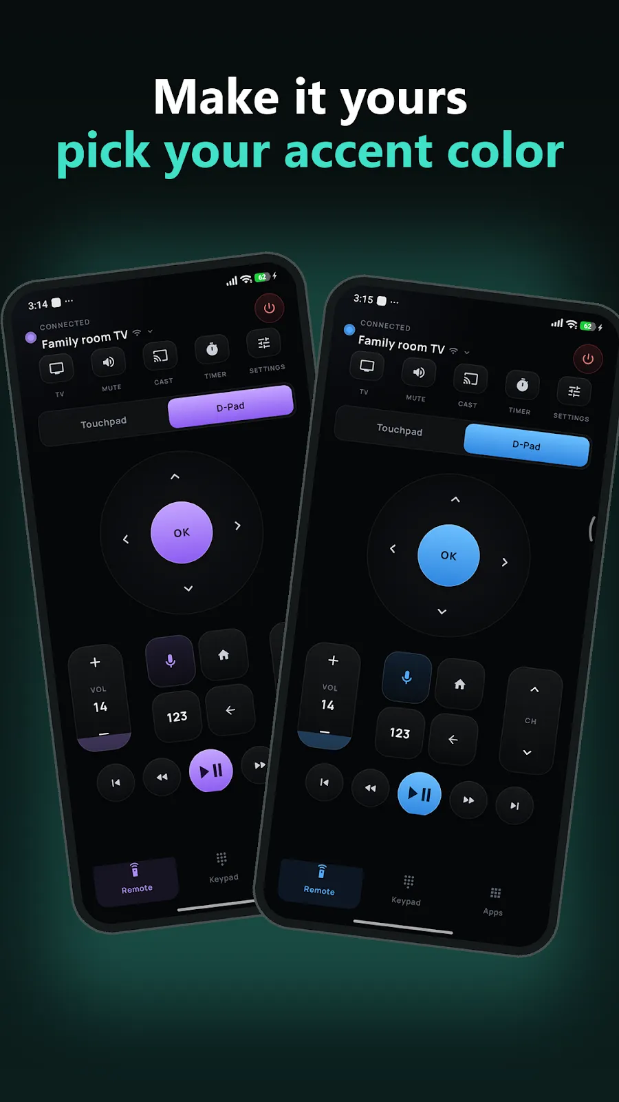 AX TV Remote app screen 2